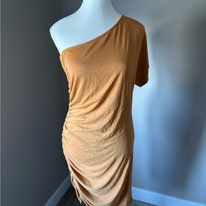 Gentle Fawn One-Shoulder Brown Dress